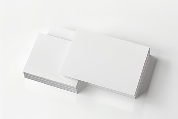 Business card mockup on isolated white background created with generative AI