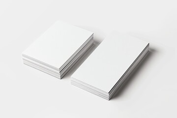 Business card mockup on isolated white background created with generative AI