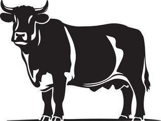 A cow silhouette Illustration vector .