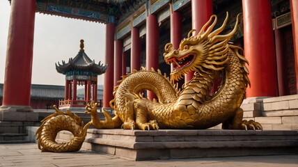 In the heart of an ancient temple in China a majestic