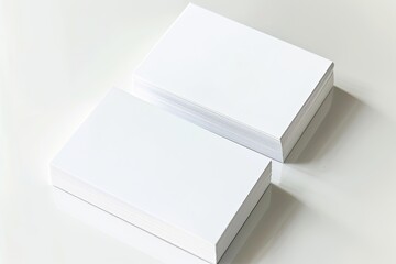 Business card mockup on isolated white background created with generative AI