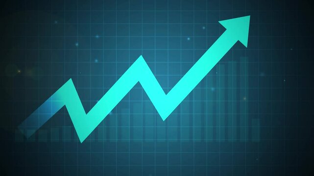 business gowth arrow animation 