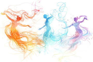 Obraz premium a set of spell effects dance and intertwine in a mesmerizing spectacle.