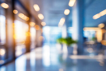 Blurred empty open space office. Abstract light bokeh at office interior background © Saichol