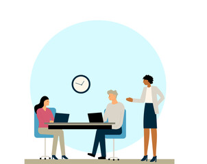 Team Members Collaborating in Meeting