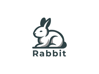 simple rabbit logo design.logo icon design.