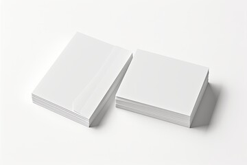 Fototapeta premium Business card mockup on isolated white background created with generative AI