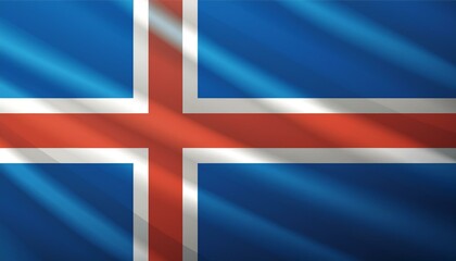 Obraz premium アイスランド国旗 Iceland