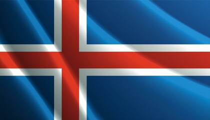 Fototapeta premium Icelandic flag