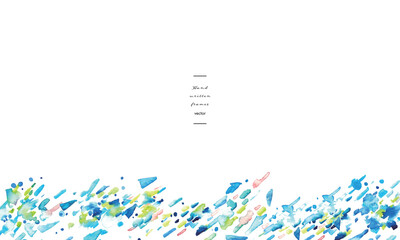 Obraz premium 水彩画。水彩タッチの幾何学ベクターイラスト。抽象的なイメージの水彩背景。夏の水色水彩背景。Watercolor painting. Geometric vector illustration with watercolor touch. Abstract image watercolor background. Summer light blue watercolor background.