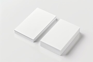 Fototapeta premium Business card mockup on isolated white background created with generative AI