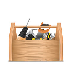 construction tools isolated on white vector