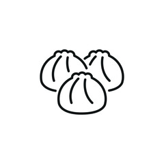 Dumpling icon. Simple dumpling icon for social media, app, and web design. Vector illustration