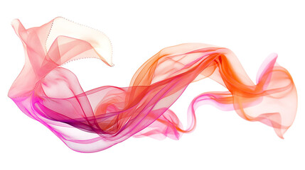 Fototapeta premium A long purple and blue wave isolated on a white background