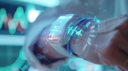 healthcare system where wearable devices continuously monitor patients' health,