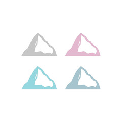 Mountains Peak Hills Resort Sign Symbol Logo Vector