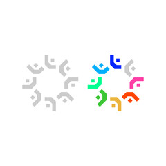 Fototapeta premium Colorful People Team Teamwork Union Crowd 