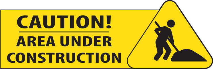 Under construction caution sign vector.eps