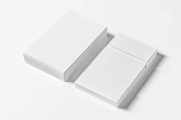 Business card mockup on isolated white background created with generative AI