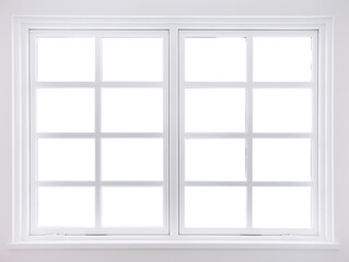 Fototapeta premium a white window with many square windows