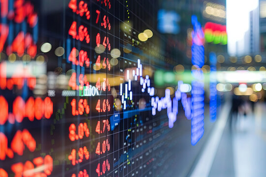 Negative correlation between stock prices and interest rates, scatter plot analysis