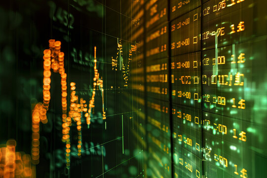 Negative correlation between stock prices and interest rates, scatter plot analysis