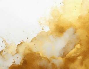 gold and white watercolor abstract background. template with place for text.