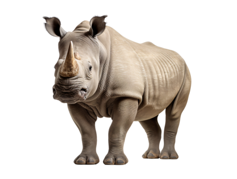 a rhinoceros with a white background