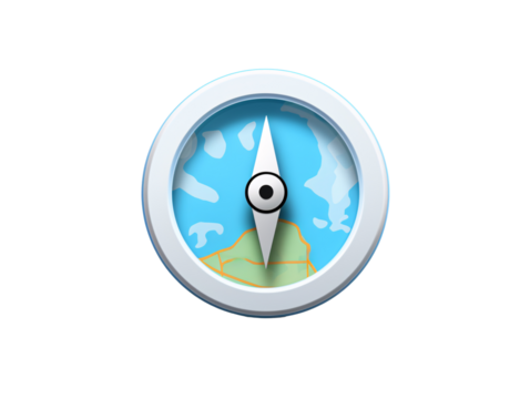 a compass with a point on it