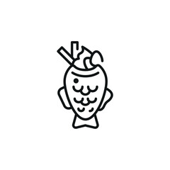 Taiyaki icon. Simple Taiyaki icon for social media, app, and web design. Vector illustration