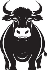 A big Cattle silhouette Illustration vector .