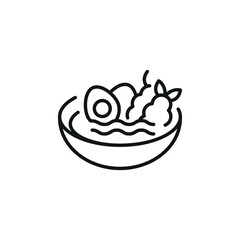 Soup bowl icon. Simple soup bowl icon for social media, app, and web design. Vector illustration