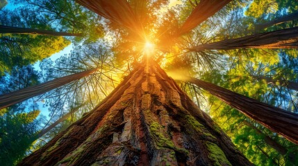 Landscape of a giant sequoia picture