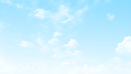 Blue sky with white clouds, may be used as background with space for your own text. Vector art