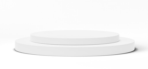 3D, cylinder podium display scene of minimal geometric platform base isolated on transparent background.