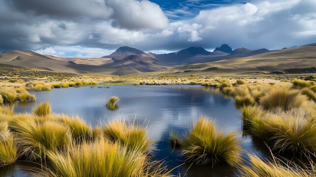 Landscape of the high plateau of puna