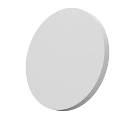 3D, cylinder minimal geometric platform base isolated on transparent background.