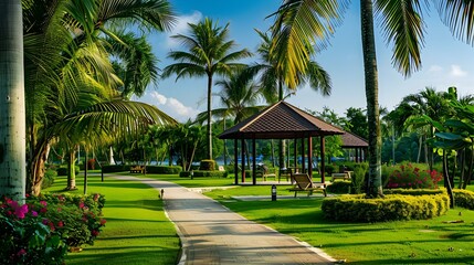 Fototapeta premium Prestigious tropical resort image