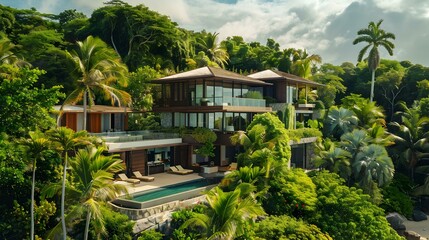 Fototapeta premium Landscape luxury villa image