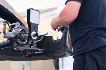 Laser wheel alignment