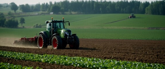 Obraz premium New softwaredefined vehicle system Farmers using autonomous trac