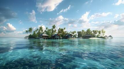 Obraz premium Landscape with a private island