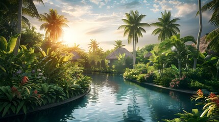 Fototapeta premium Private tropical island picture