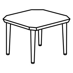 table isolated on white background