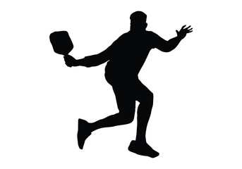 Pick ball player vector in silhouette