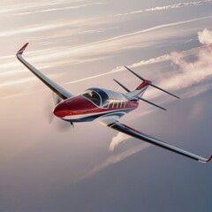Naklejka premium Flying airplane isolated on a white background 3