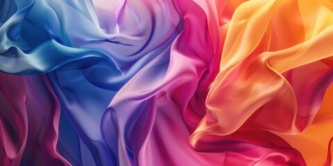 Obraz premium Close-up view of colorful fabric