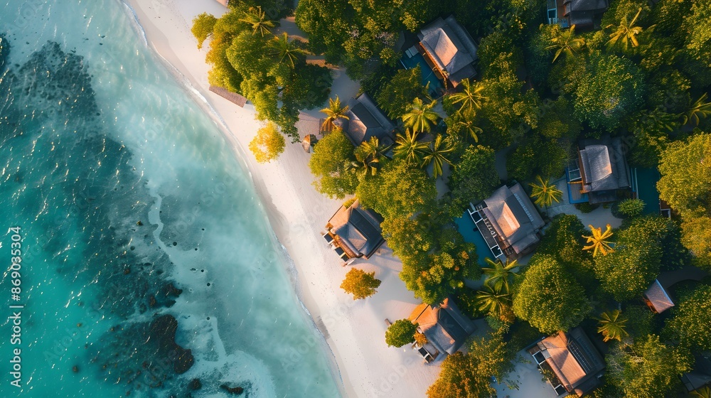 Wall mural A beach with white sand img