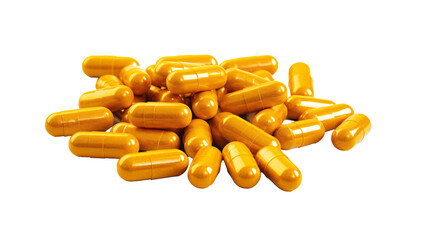 a pile of yellow pills