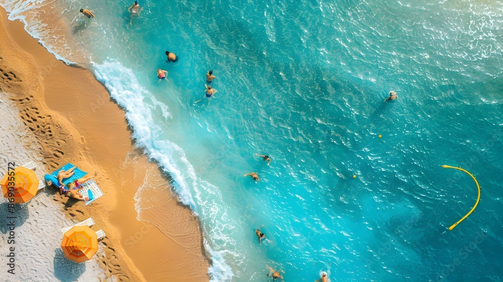 Poster a beach golden sand image